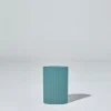 Marmoset Found Ceramics | Vases & Vessels | Ripple Oval Vase Steel Blue (S)