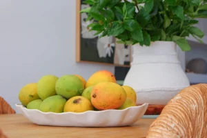 Marmoset Found Serving Platters & Trays | Ceramics | Ruffle Rectangle Platter Snow White (M)